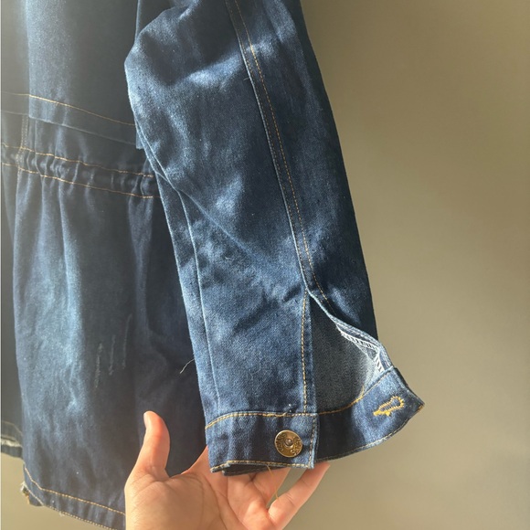 Huidan Denim Hooded Jacket | Women’s Size 8 | Utility Country Western Style - Picture 10 of 12